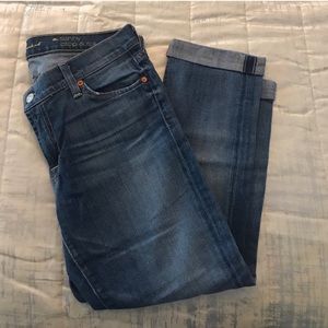 7 for All Mankind crop and roll jeans